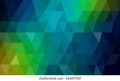 Dark Blue, Yellow vector Pattern.  triangular template. Geometric sample. Repeating routine with triangle shapes. New texture for your design. Pattern can be used for background.