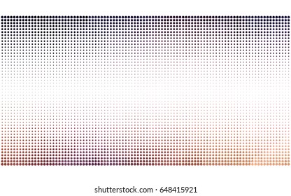 Dark Blue, Yellow vector pattern with colored spheres. Geometric sample of repeating circles on white background in halftone style.