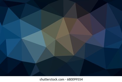 Dark Blue, Yellow vector Pattern.  triangular template. Geometric sample. Repeating routine with triangle shapes. New texture for your design. Pattern can be used for background.