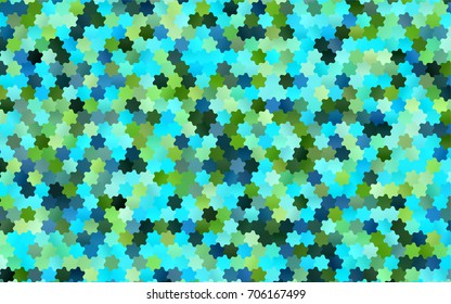 Dark Blue, Yellow vector pattern. Hexagonal template. Geometric sample. Repeating hexagon shapes. Brand-New texture for your design. Pattern can be used for background