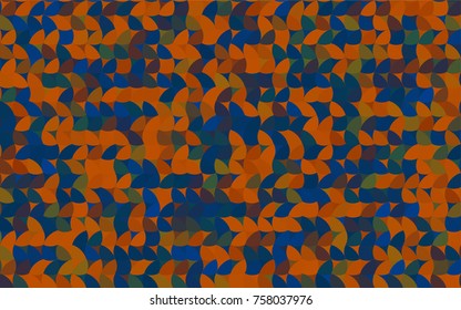 Dark Blue, Yellow vector pattern with colored spheres. Geometric sample of repeating circles on white background in halftone style.