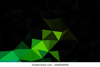Dark Blue, Yellow vector polygon abstract template. A completely new color illustration in a vague style. Brand-new design for your business.