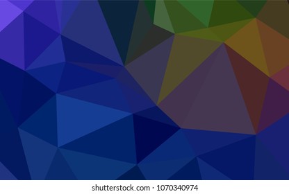 Dark Blue, Yellow vector polygon abstract layout. A sample with polygonal shapes. Brand-new style for your business design.