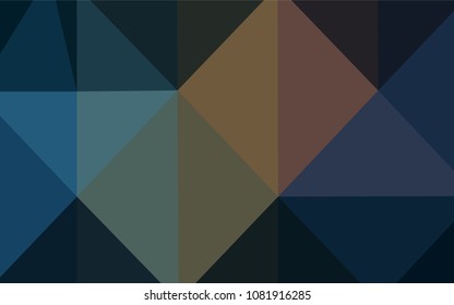 Dark Blue, Yellow vector polygon abstract layout. Polygonal abstract illustration with gradient. The best triangular design for your business.