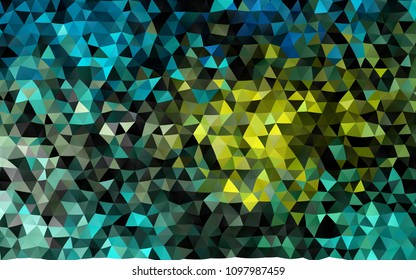 Dark Blue, Yellow vector polygon abstract template. A vague abstract illustration with gradient. A completely new design for your business.