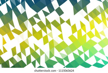 Dark Blue, Yellow vector polygon abstract pattern. Glitter abstract illustration with an elegant design. A completely new template for your business design.