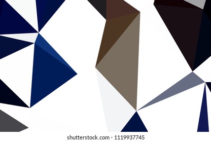 Dark Blue, Yellow vector polygon abstract layout. Colorful illustration in abstract style with triangles. A new texture for your web site.