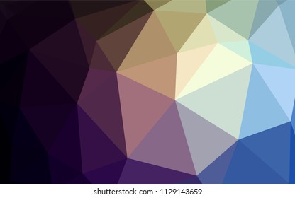 Dark Blue, Yellow vector polygon abstract background. Elegant bright polygonal illustration with gradient. Triangular pattern for your design.