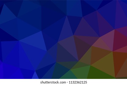 Dark Blue, Yellow vector polygon abstract backdrop. Colorful illustration in polygonal style with gradient. Polygonal design for your web site.