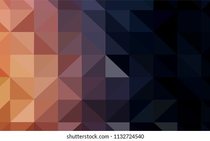 Dark Blue, Yellow vector polygon abstract background. Shining colorful illustration with triangles. A new texture for your web site.