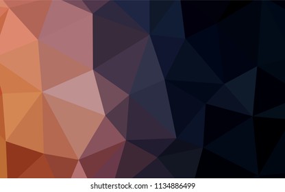 Dark Blue, Yellow vector polygon abstract background. Creative illustration in halftone style with triangles. Textured pattern for your backgrounds.