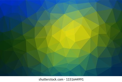 Dark Blue, Yellow vector polygon abstract layout. A completely new color illustration in a vague style. A new texture for your design.