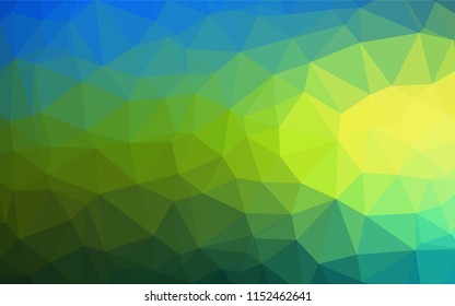 Dark Blue, Yellow vector polygon abstract backdrop. Modern geometrical abstract illustration with gradient. The completely new template can be used for your brand book.