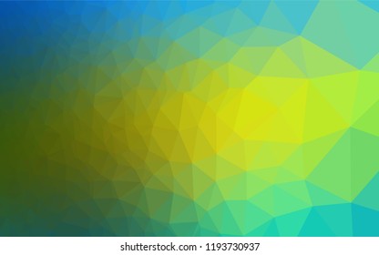 Dark Blue, Yellow vector polygon abstract background. A completely new color illustration in a vague style. Brand new design for your business.