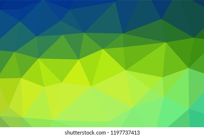 Dark Blue, Yellow vector polygon abstract background. Colorful illustration in abstract style with gradient. The template can be used as a background for cell phones.