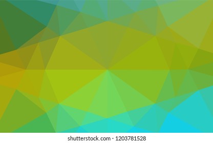 Dark Blue, Yellow vector polygon abstract background. An elegant bright illustration with gradient. Triangular pattern for your business design.