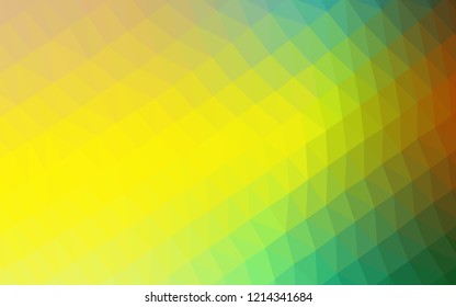Dark Blue, Yellow vector polygon abstract backdrop. Modern geometrical abstract illustration with gradient. A completely new template for your business design.