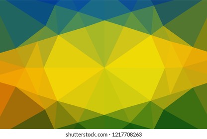 Dark Blue, Yellow vector polygon abstract layout. An elegant bright illustration with gradient. A new texture for your design.