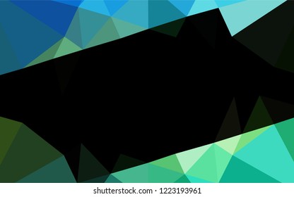 Dark Blue, Yellow vector polygon abstract background. Glitter abstract illustration with an elegant design. The best triangular design for your business.