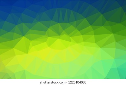 Dark Blue, Yellow vector polygon abstract backdrop. A completely new color illustration in a vague style. The textured pattern can be used for background.