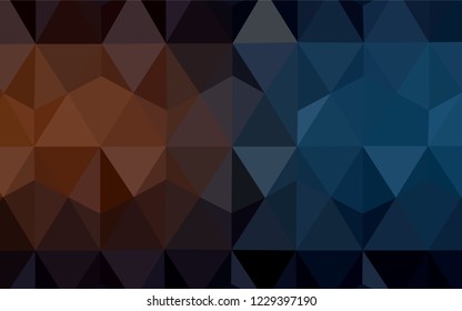Dark Blue, Yellow vector polygon abstract background. Creative geometric illustration in Origami style with gradient. Completely new template for your banner.