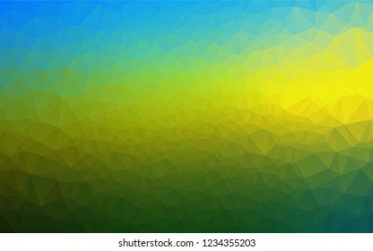 Dark Blue, Yellow vector polygon abstract background. Shining colored illustration in a Brand new style. The elegant pattern can be used as part of a brand book.
