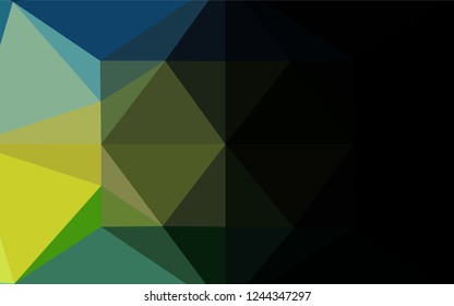 Dark Blue, Yellow vector polygon abstract layout. Shining colored illustration in a Brand new style. Brand new design for your business.