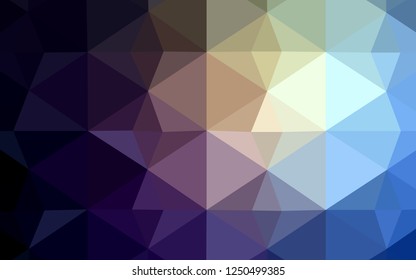 Dark Blue, Yellow vector polygon abstract layout. Polygonal abstract illustration with gradient. New template for your brand book.