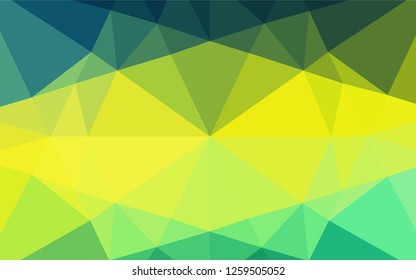 Dark Blue, Yellow vector polygon abstract background. Shining colored illustration in a Brand new style. The elegant pattern can be used as part of a brand book.