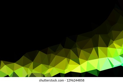 Dark Blue, Yellow vector polygon abstract backdrop. Colorful illustration in Origami style with gradient.  Completely new template for your business design.