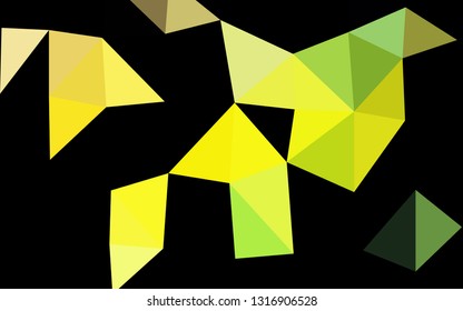 Dark Blue, Yellow vector polygon abstract backdrop. Brand new colorful illustration in with gradient. Elegant pattern for a brand book.
