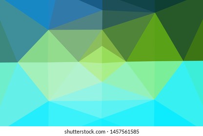 Dark Blue, Yellow vector polygon abstract layout. An elegant bright illustration with gradient. The best triangular design for your business.