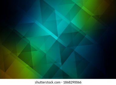 Dunkelblau, gelber Vektorpolygon abstraktes Layout. Farbige Illustration im polygonalen Stil mit Farbverlauf. Neues Design für Ihr Unternehmen.