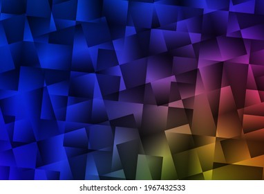Azul oscuro, fondo abstracto de polígono vector amarillo. Ilustración creativa de estilo medio-tono con triángulos. Mejor diseño triangular para su negocio.