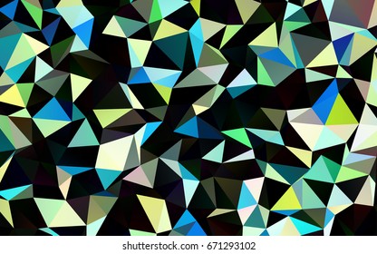 Dark Blue, Yellow vector polygon abstract template. A completely new color illustration in a vague style. The textured pattern can be used for background.
