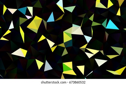 Dark Blue, Yellow vector polygon abstract template. Glitter abstract illustration with an elegant design. The polygonal design can be used for your web site.