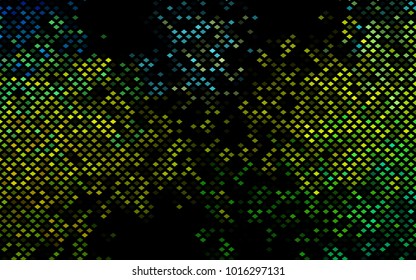 Dark Blue, Yellow vector polygonal illustration consisting of rectangles. Rectangular design for your business. Creative geometric background in origami style with gradient.