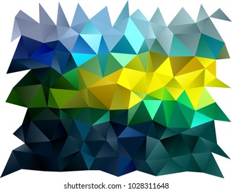 Dark Blue, Yellow vector polygonal background. A sample with polygonal shapes. A completely new template for your business design.