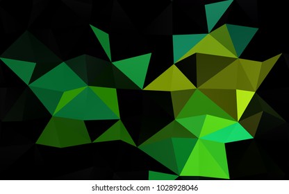 Dark Blue, Yellow vector polygonal pattern. Modern geometrical abstract illustration with gradient. A new texture for your design.