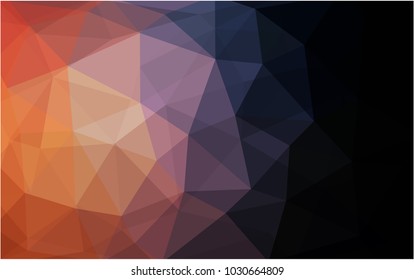 Dark Blue, Yellow vector polygonal illustration, which consist of triangles. Triangular pattern for your business design. Geometric background in Origami style with gradient. 