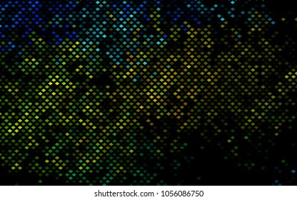 Dark Blue, Yellow vector polygonal illustration consisting of rectangles. Rectangular design for your business. Creative geometric background in origami style with gradient.