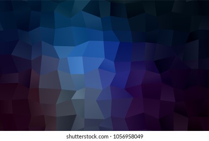 Dark Blue, Yellow vector polygonal illustration, which consist of rectangles. Rectangular pattern for your business design. Geometric background in Origami style with gradient. 