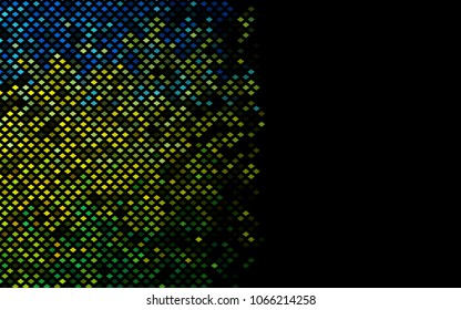 Dark Blue, Yellow vector polygonal illustration, which consist of rectangles. Rectangular pattern for your business design. Geometric background in Origami style with gradient. 