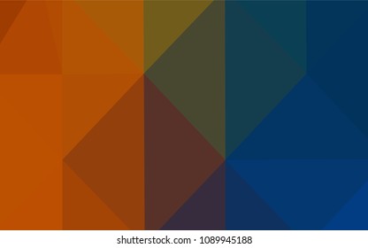 Dark Blue, Yellow vector polygonal template. Shining colored illustration in a new style. That pattern can be used as a part of a brand book.
