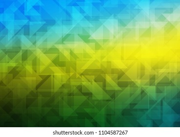 Dark Blue, Yellow vector polygonal background. Colorful illustration in abstract style with gradient. The template can be used as a background for cell phones.
