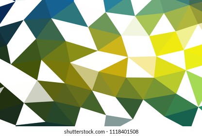 Dark Blue, Yellow vector polygonal polygonal. Creative geometric illustration in Origami style with gradient. The polygonal design can be used for your web site.