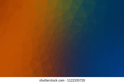 Dark Blue, Yellow vector polygonal background. Elegant bright polygonal illustration with gradient. A new texture for your web site.