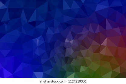 Dark Blue, Yellow vector polygonal template. Colorful illustration in polygonal style with gradient. Brand new design for your business.