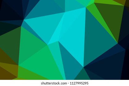 Dark Blue, Yellow vector polygonal template. Creative illustration in halftone style with gradient. A completely new template for your business design.