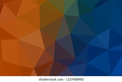 Dark Blue, Yellow vector polygonal template. Colorful illustration in polygonal style with gradient. Brand new design for your business.